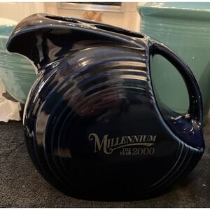 Fiesta Retired Millennium 2000 Cobalt Blue Pitcher